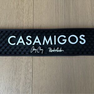 New Casamigos Black and White Tequila Rubber Long Bar Spill Mat George Clooney